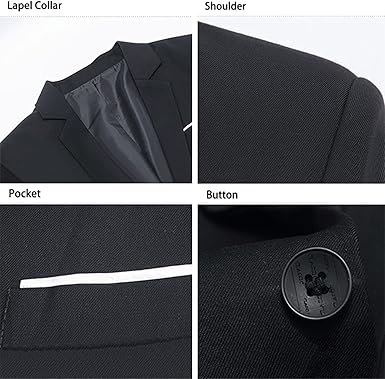 Blazers Slim Fit Business Casual Men Suit Sport Coat One Button Travel Blazer Lightweight Suit Jacket